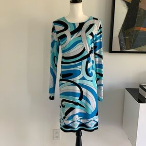 Michael Kors blue multi colored dress -Size M
